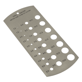 Sealey Drill Gauge Metric 1-13mm DGM1