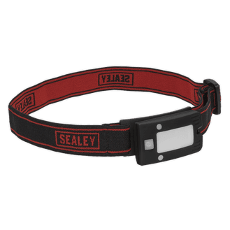 Sealey Rechargeable Head Torch 2W COB LED Auto Sensor Black LED360HT