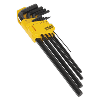 Sealey Hex Key Set 9pc Extra-Long Metric S01092