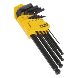 Sealey Ball-End Hex Key Set 9pc Long Metric S01093