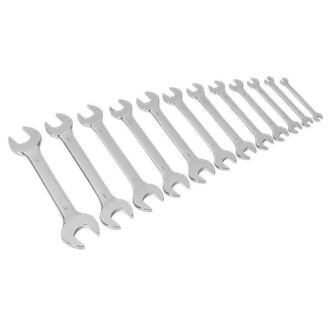 Sealey Double Open End Spanner Set 12pc Metric S0849
