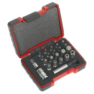 Sealey AK6226 TRX-P &amp; Security TRX-TS Bit Set 23pc 1/4" &amp; 3/8"Sq Drive