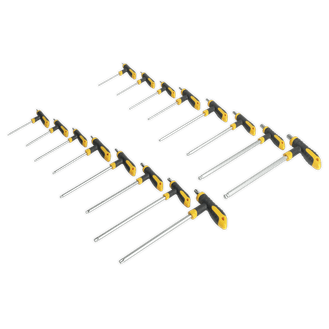 Sealey T-Handle TRX-Star* &amp; Hex Key Set 16pc S0916