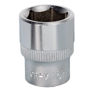 Sealey WallDrive® Socket 15mm 3/8"Sq Drive S3815