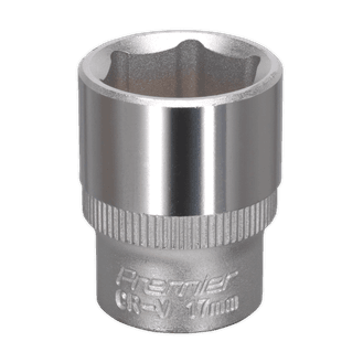 Sealey WallDrive® Socket 17mm 3/8"Sq Drive S3817