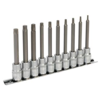 Sealey AK6236 TRX-Star Socket Bit Set 10pc 3/8"Sq Drive 100mm