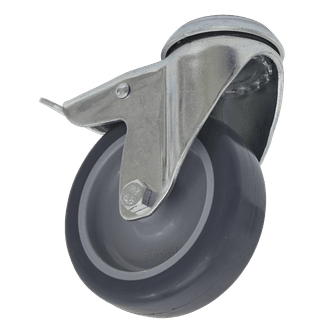 Sealey Castor Wheel Bolt Hole Swivel with Total Lock &amp;Oslash;75mm SCW275SBL