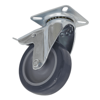 Sealey Castor Wheel Swivel Plate with Total Lock &amp;Oslash;75mm SCW275SPL