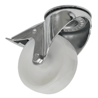 Sealey Castor Wheel Bolt Hole Swivel with Total Lock &amp;Oslash;100mm SCW4100SBL
