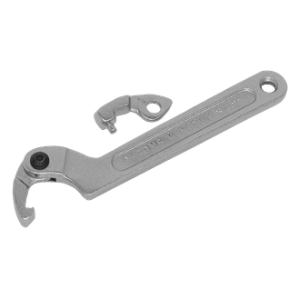 Sealey Adjustable Hook &amp; Pin Wrench Set 3pc 19-51mm SMC2S