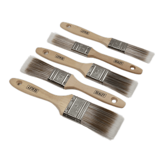Sealey Wooden Handle Paint Brush Set 5pc SPBS5W