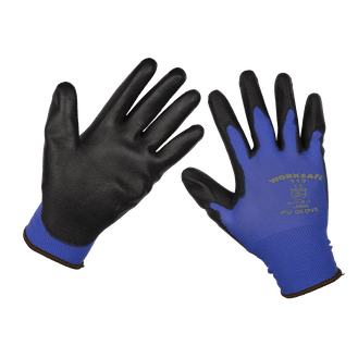 Sealey Lightweight Precision Grip Gloves (Large) - Pack of 6 Pairs TSP117L/6