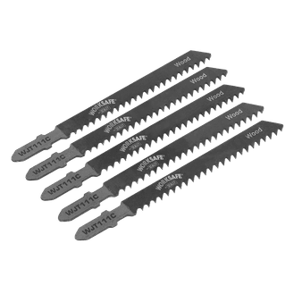 Sealey Jigsaw Blade Soft Wood &amp; Plastics 75mm 9tpi - Pack of 5 WJT111C
