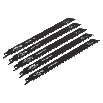 Sealey Reciprocating Saw Blade Wood 225mm 3tpi - Pack of 5 WRS3019/225