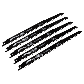 Sealey Reciprocating Saw Blade Wood 240mm 5tpi - Pack of 5 WRS3029/240