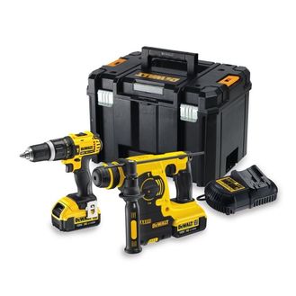 DeWalt 18V XR Compact Hdd &amp; Rotary Hammer Kit