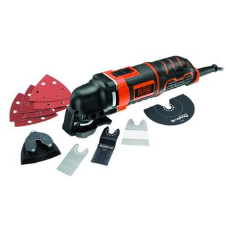 Black &amp; Decker 300W Oscillating Multi Tool with 12 Accessories + Kitbox