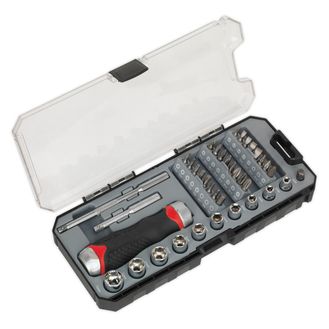 Sealey AK64905 Fine Tooth Ratchet Screwdriver &amp; Accessory Set 38pc
