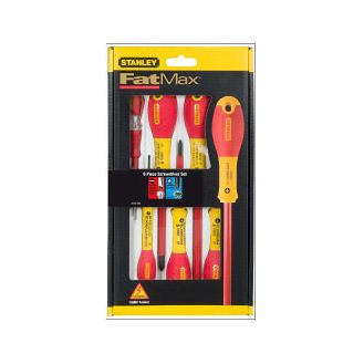 Stanley FatMax Parallel Pozi VDE Screwdriver Set 6 Piece