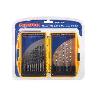 SupaTool HSS Drill &amp; Masonry Bit Set 17 Pieces