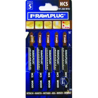 Rawlplug Jigsaw Blades For Wood Universal Pack 5