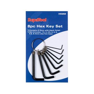 SupaTool Metric Hex Key Set 8 Piece