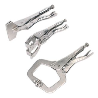 Sealey AK67 'C' Clamp &amp; Welding Clamp Set 3pc