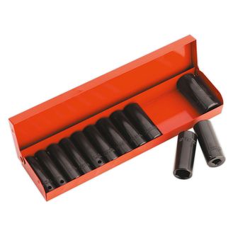 Sealey AK683 Impact Socket Set 12pc Deep 3/8"Sq Drive Metric/Imperial