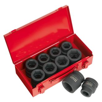 Sealey AK688 Impact Socket Set 10pc 1"Sq Drive Metric/Imperial