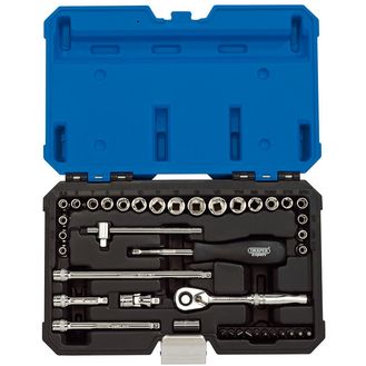 Draper 16464 1/4" Sq. Dr. Combined MM/AF Socket Set (40 Piece)