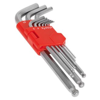 Sealey AK7139 Ball-End Hex Key Set 9pc Long Metric