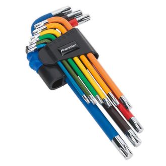 Sealey AK7193 TRX-Star* Key Set 9pc Colour-Coded Long