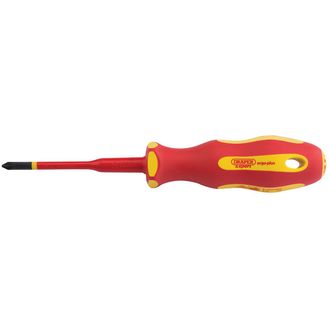 Draper 02165 Ergo Plus&amp;#174; Slimline PZ Type VDE Screwdriver (No:1 x 80mm)