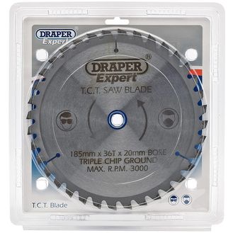 Draper 03637 Expert TCT Saw Blade 185X20mmx36T