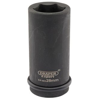 Draper 05060 Expert 28mm 3/4" Square Drive Hi-Torq&amp;#174; 6 Point Deep Impact Socket