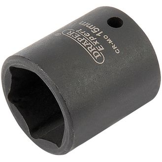 Draper 05062 Expert 15mm 1/4" Square Drive Hi-Torq&amp;#174; 6 Point Impact Socket