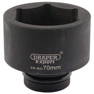 Draper 05131 Expert 70mm 1" Square Drive Hi-Torq&amp;#174; 6 Point Impact Socket