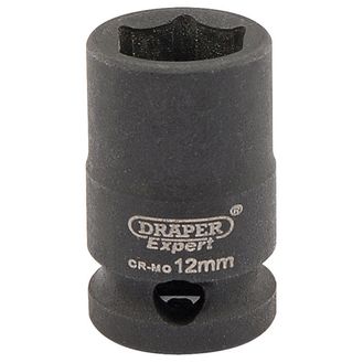 Draper 06871 Expert 12mm 3/8" Square Drive Hi-Torq&amp;#174; 6 Point Impact Socket