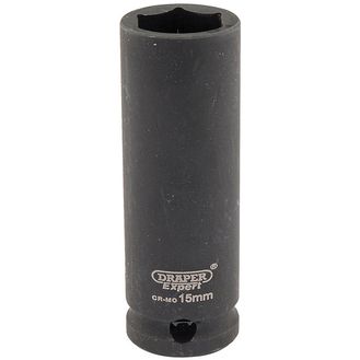 Draper 06888 Expert 15mm 3/8" Square Drive Hi-Torq&amp;#174; 6 Point Deep Impact Socket