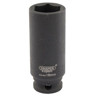 Draper 06891 Expert 18mm 3/8" Square Drive Hi-Torq&amp;#174; 6 Point Deep Impact Socket