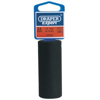 Draper 12746 24mm 1/2" Sq. Dr. Deep Impact Socket
