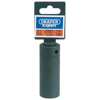 Draper 14104 21mm 1/2" Sq. Dr. Deep Impact Socket
