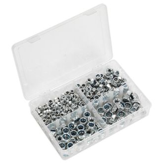 Sealey AB032LN Nylon Lock Nut Assortment 300pc M6-M12 DIN 982 Metric