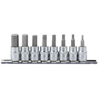 Draper 16285 3/8" Sq. Dr. Hexagonal Socket Bit Set (8 Piece)