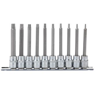Draper 16310 3/8" Sq. Dr. 100mm Long TX-STAR&amp;#174; Socket Bit Set (10 Piece)