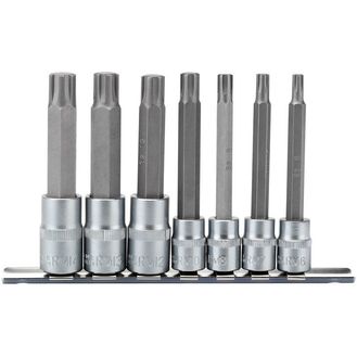 Draper 16346 3/8", 1/2" Sq. Dr. Ribe&amp;#174;. Socket Bit Set (7 Piece)