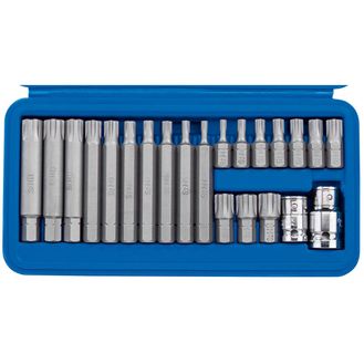 Draper 16347 3/8, 1/2" Sq. Dr. Ribe&amp;#174; Socket and Bit Set (22 Piece)