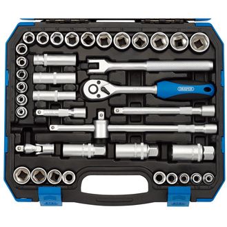 Draper 16361 3/8" Sq. Dr. Combined MM/AF Socket Set (39 Piece)