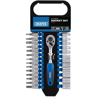 Draper 16370 1/4" Sq. Dr. Metric Socket Set (27 Piece)