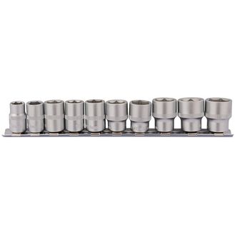 Draper 16400 3/8" Sq. Dr. Socket Set on Metal Rail (10 Piece)